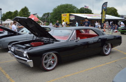 hotrodzandpinups:  forgeline:    Congrats to Tom D. and Roadster Shop for making the Goodguys Rod &amp; Custom Association Street Machine of the Year Top 5 with the “Onyx” ‘67 Chevelle on the Forgeline Flush-Loc Centerlock Conversion kit and Heritage