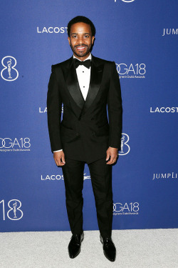 soph-okonedo:    Andre Holland attends the 18th Costume Designers Guild Awards with Presenting Sponsor LACOSTE at The Beverly Hilton Hotel on February 23, 2016 in Beverly Hills, California   