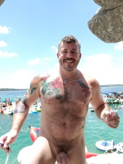 daddyb-bear:  Had a great time swimming naked with 1500 men at hippie hollow in Austin Texas for Otter Fest.