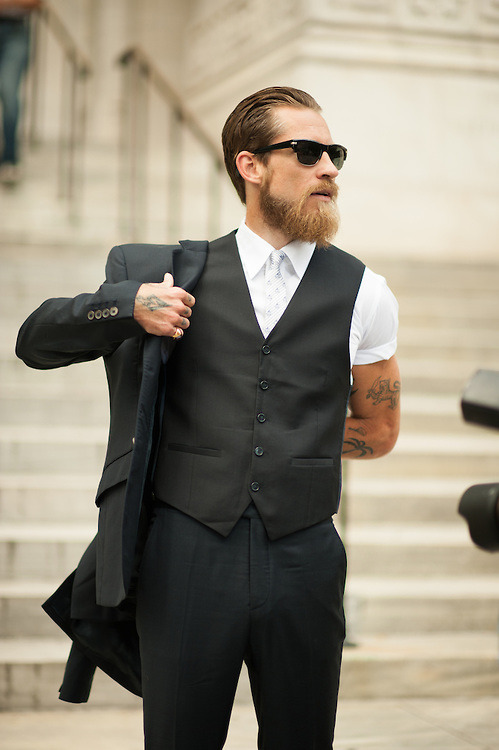 Bearded men in suits