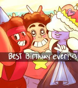 I need a Steven Universe episode where it’s Stevens birthday and he officially ‘meets’ Ruby and Sapphire like I need water to live