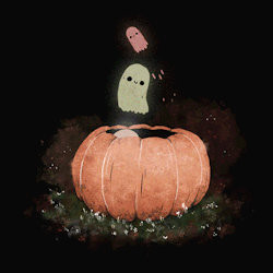 tatianakawkaw:  Ghost pumpkin  