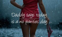 littleoneem:  Every day is a no panties day…   True That, and No Clothing Aloud inside My House :)