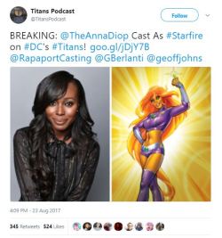 fouzzy-blog: the-real-eye-to-see:    I’m already waiting for them to say “but starfire isn’t black! She’s an alien&quot;   She’s always been black!!!      🇸🇳🇸🇳🇸🇳 