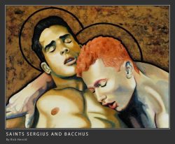 gayillustrations:  St Sergius and St Bacchus 3rd/4th Century feast day October 7.  Male Couple Martyred in Ancient Rome.  Sergius and Bacchus were very popular throughout Late Antiquity, and churches in their honour were built in several cities, including