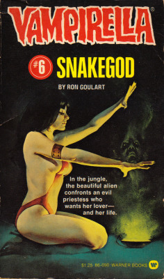 Vampirella No.6: Snakegod, by Ron Goulart (Warner Books, 1976).From Oxfam in Nottingham.