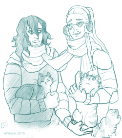 whinges:more holiday cards! erasermic cat parents for @bisexualhamilton and a beautiful family for @ssalmiakki based on this incredible official art