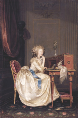 Portrait of the Princesse de Lamballe (in a chemise de la reine) 1788 - Anton Hickel
