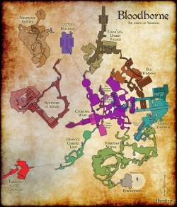 theomeganerd:  Complete Map of Bloodborne