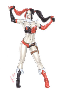 comicsodissey:  Harley Quinn Red Black by Elias-Chatzoudis  