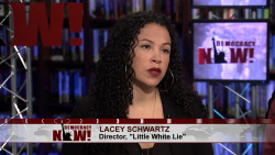 h2h0:  democracynow:  Lacey Schwartz was born black, but grew up white. She didn’t discover her black lineage until she was 18. “When I went to college, I submitted a photograph, but I didn’t check any boxes,” says Schwartz. “I was admitted