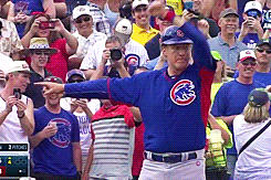 sexyyuglyy:Will Ferrell coaches third base for the Chicago Cubs