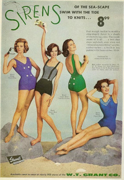 W. T. Grant Co. Sirens swimsuits ad. 1961