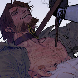 fancymememe: kinda kinky, maybe. I draw this cauz I don’t think I’ve actually ever saw anyone draw choking mccree with his own belt before, not even read about it, i mean c’mon guys, make the best use of anything he has. 