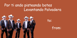 me-la-pelaron:  elgallodetilzapotla:  Banda Valetines Pt.2 There’s a lack of corny, comic sans, valentine e-cards in Spanish and more so specifically… Banda and Regional Mexican Music themed cards. I’m just trying to solve this problem. These are