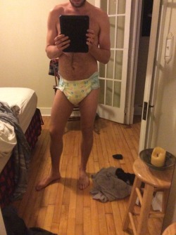 luckypig87:Rainy Saturday! A perfect day to be diapered and lay around in my pee and poop!