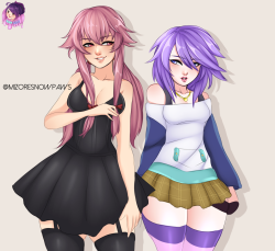 Yuno and Mizore / comission :3  ❥ Support me at Patreon | Gumroad | DeviantArt | Picarto | Comission prices &amp; info  ❥   