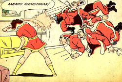 superdames:  Merry Christmas from Mary Marvel! —Wow Comics #9 (1943) by Otto Binder &amp; Marc Swayze 
