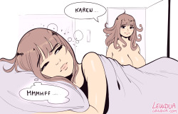lewdua:  GIF version :HD GIF version: http://lewdua.com/wp-content/uploads/2018/06/ezgif.com-gif-maker-1.gif–“Cuddles” - Karen and NatashaHey lewdies &lt;3I started the 2 first images of this little comic few weeks ago, then I gave up during my