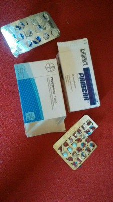 transumelissa:  transumelissa:  Some leftover female hormones and testo  blockers. I used also  provera and spironoclactone and alcohol (vodka) injections into testicles. All together very effective  results.  I used to hate my testicles until taking