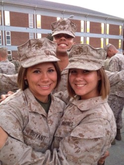 usmilitarysluts:  Petite Marine slut takes naked selfies for her platoon.