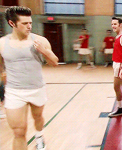 aarontveitfantrash:  aaron tveit in gym clothes    yes please credit for these gifs go to @iammorethanmemory