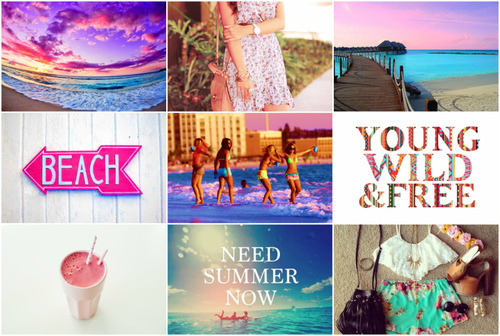 Summer collage on Tumblr