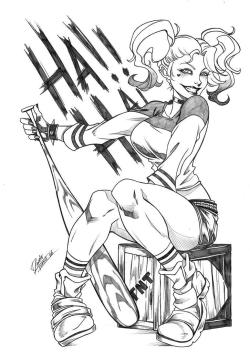 proudstar81:  Harley Quinn Supergirl Captain Marvel Domino Spider Woman Jean Grey  Art By Daniele Torres - Ed Benes Studio 
