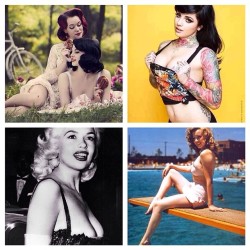 #wcw to all the pin up girls from the old Hollywood glamour to the now the modern tattooed beauties. No other look is better than a vintage babe. #sorry #notsorry #pinup #vintage #rockabilly