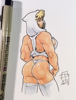 callmepo: Reverse view of the Power Girl shawtie in a hoodie pic I did previously.  KO-FI / TWITTER  yummy ;9