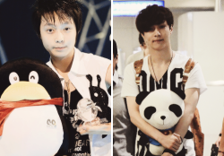 mainexing:  Yixing and his kids plushies