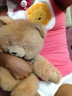 Teddy and me we go to sleep -_-