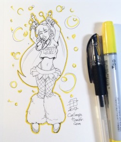 callmepo:  Rave girl Pacifica tiny doodle.
