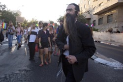 commongayboy:  commongayboy:  Disgusting trash who stabbed 6 at Jerusalem Pride today is the same man who stabbed 3 at 2005 Pride. He was released 3 weeks ago instead of being left to rot in jail until he died.  This is why we celebrate Pride. Because