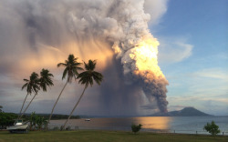 Forecast: Cloudy (eruption of Rabaul {Tavurvur} volcano, eastern Papua New Guinea) (Watch the video of the sonic boom, taken by a passing boat &hellip;http://www.wimp.com/volcanicmount/ )