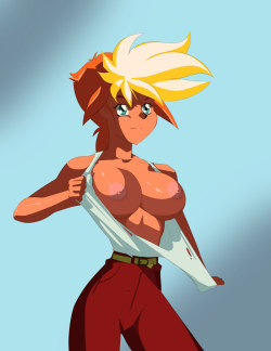 morganagod:  morganagod:  Kei Tearing Off Shirt by morganagod  Here you go, the none messed up faux screenshot version. The blur may not be as noticable to you, but I much prefer the sharper version.  If you like my work and want to support me.   midday