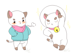yourdailydoodles:  2 puppycats!