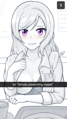 One last fuck you to tumblr before all adult art is going to be banned.Decided to clean up an old sketch of Maki (sorry, I just love her so much) to go with the whole female presenting nipple theme. I hope you guys like it!Since I won’t be able to post