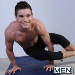 mendotcom:  #johnnyrapid looks so hot in his yoga gear… Check out today’s scene for more! #gay #gayporn #gaymen  Johnny rapid is so damn sexy