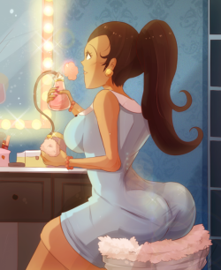 endifi:  Carlota Casagrande It was a risk doing this, but I am glad it came out well….well I never drew a make up room either and backgrounds are still my mortal enemy. Thank you for the 250  followers.&lt;3  PS. I drew someone thicc…..my life has