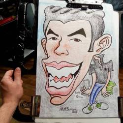 I just did this caricature of Gustavo.  Thanks for coming by!   #art #caricature #drawing #artistsontumblr #artstix #artistsoninstagram  (at Raven&rsquo;s Eye Ink)