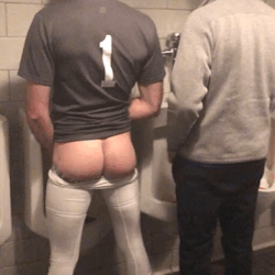 274-426-916:  gaytimes-at-ridemonthigh: A helping hand Sir how a faggot should piss in public Sir  