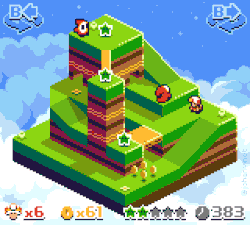 tinycartridge:  If Captain Toad was a Game Boy Color release ⊟ Artist Johan Vinet managed to make this already lovely game look even more charming, somehow! This reminds me a bit of Goodbye Galaxy Games’ Flipper for DSiWare. Someone make this and