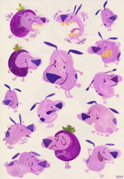 chopsticksroad:  Doodled some Courage The Cowardly Dog today for Classy Timmy!  Made a 1600x1200 wallpaper cause Abby was super sweet to request it, you guys can download here. And check out their work, they are fantastic!  