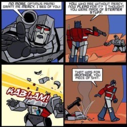 What should&rsquo;ve happened in Transformers: The Movie.  #optimusprime #megatron #transformersthemovie