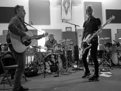 grungebook:  Yesterday’s Mad Season reunion rehearsal at the Pearl Jam warehouse, featuring Mike McCready, Duff McKagan and Barrett Martin. (Photo by Tadd Sackville-West)