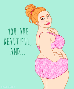 sparkitors:  thelatestkate is SparkLife’s brillz authority on confidence; these fabulous illustrations are all about body positivity, self-esteem, and whole-heartedly LOVIN’ YOURSELF, because no matter what you look like, you can be damn sure that