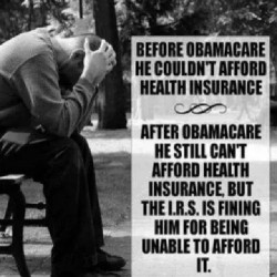 This is the case with most #Americans. And yet our #government seems to think this is somehow #helpful to, #wethepeople that they were #ELECTED to #Serve! So how does this serve #us and not #corporate pockets? #Obamacare is just a means to better sort
