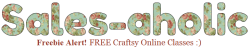 sales-aholic:  This is an awesome freebie I just found out about! Craftsy offers online courses that ranges anywhere from sewing, painting, photography, cooking, and more. Well, turns out that they also offer FREE Online Crafting Courses. Here’s