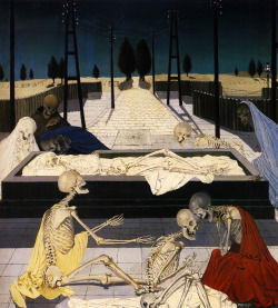 magrittee:  Paul Delvaux - The Focus Tombs, 1957